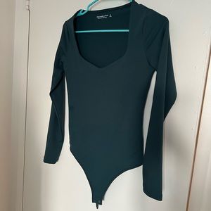 Green Abercrombie and Fitch bodysuit